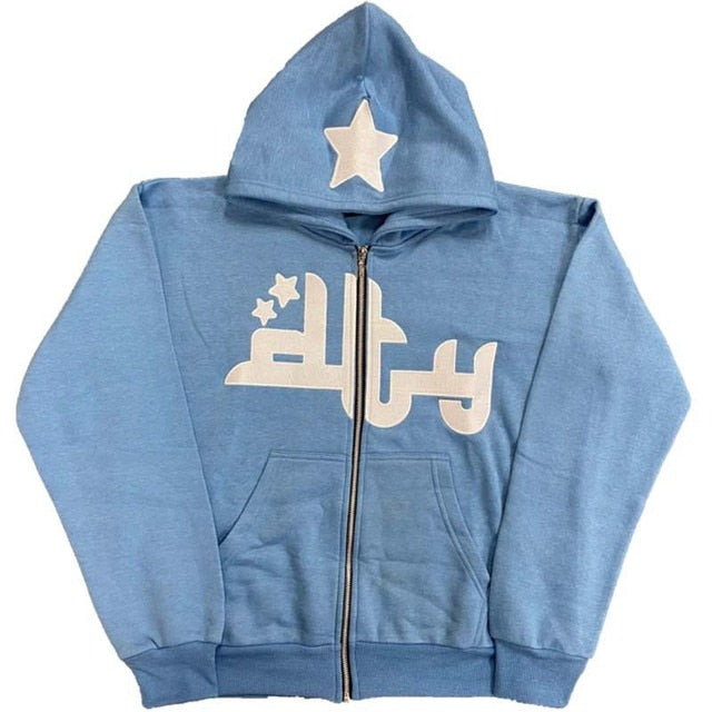 Star Printed Hoody
