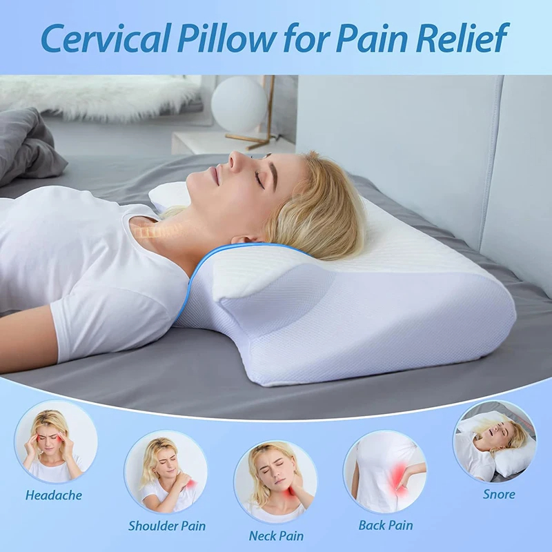 Ergonomic Neck Pillow w/ Memory Foam