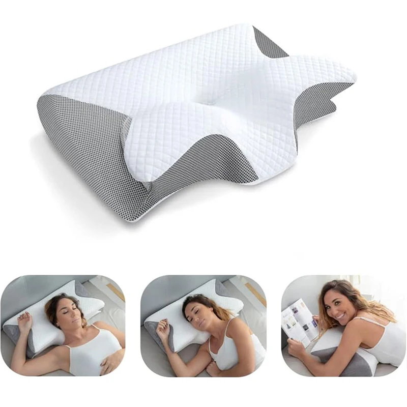 Ergonomic Neck Pillow w/ Memory Foam